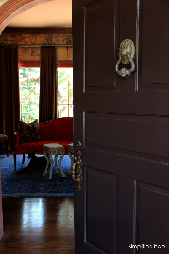 Charcoal grey front door - Woodside Decorator Show House