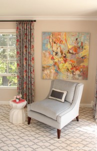 Guest bedroom sitting area - Peninsula Decorator Show House
