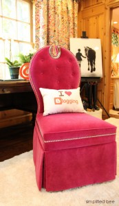 I love blogging pillow // Teen Girl's Room // Woodside Decorator Show House