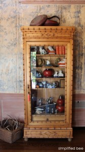bamboo display cabinet - foyer