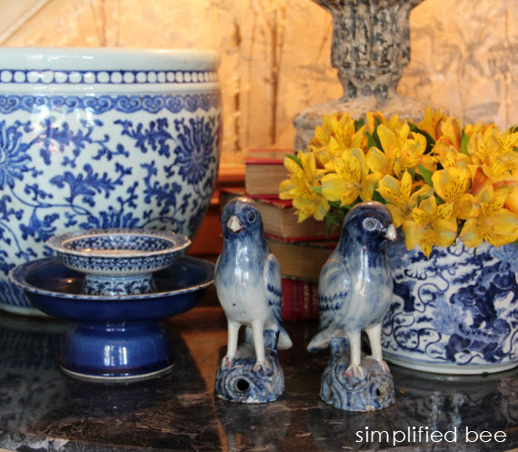 blue and white Asian ceramics