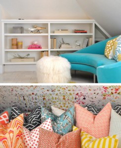 colorful+chic home office by Kriste Michelini Interiors