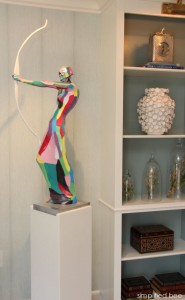 colorful archer sculpture - art