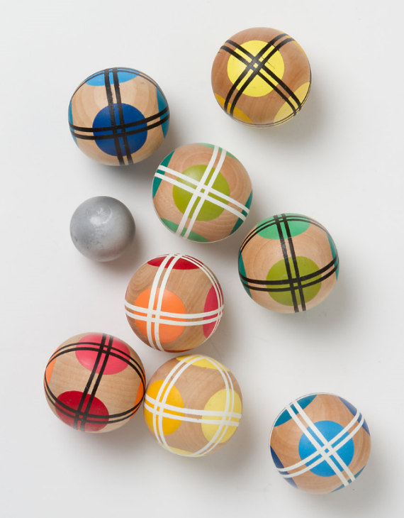 colorful bocce ball set - lawn games