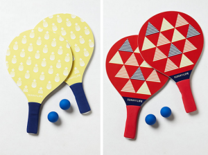 colorful paddleball set - lawn games