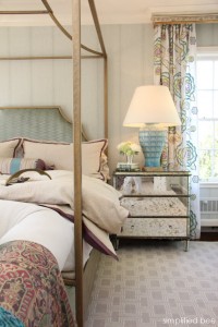 designer bedroom with canopy bed by House of Ruby