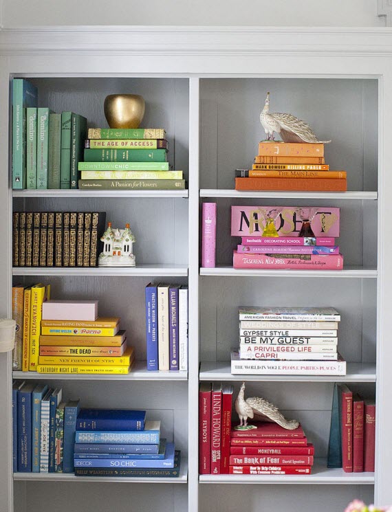 bookshelf - styled by color