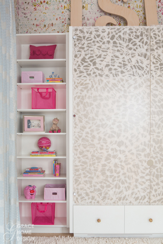 Designer Girls Bedroom - Custom Cabinetry