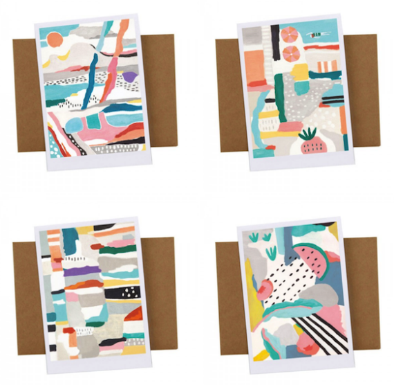 colorful Swedish inspired notecards #stationary #swedish