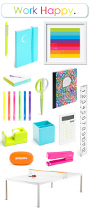 colorful office supplies by Poppin