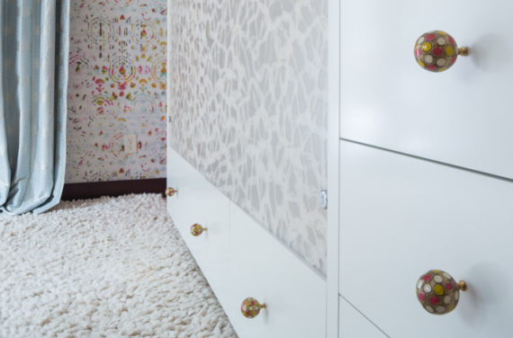 custom cabinet detail - girls bedroom