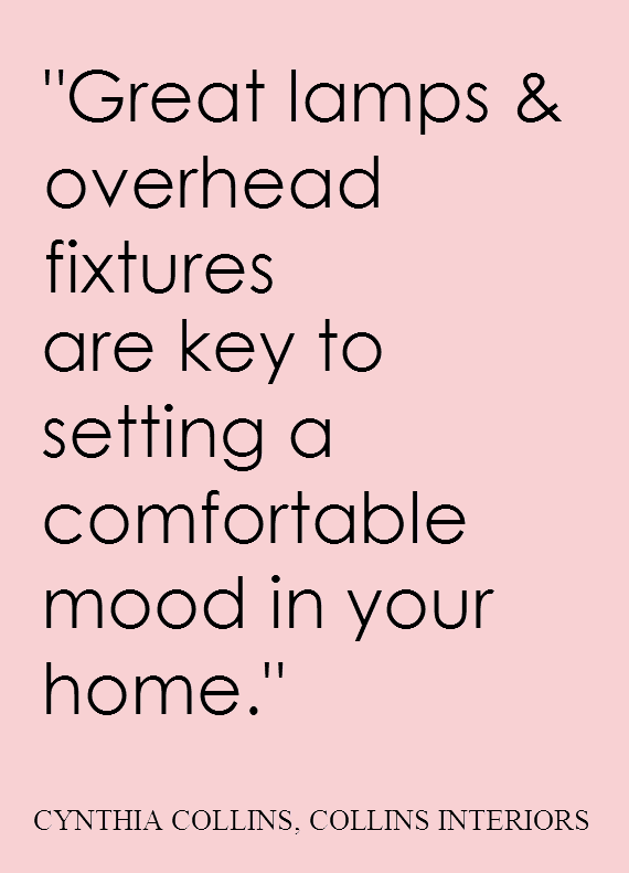 interior design tip - lighting sets the mood