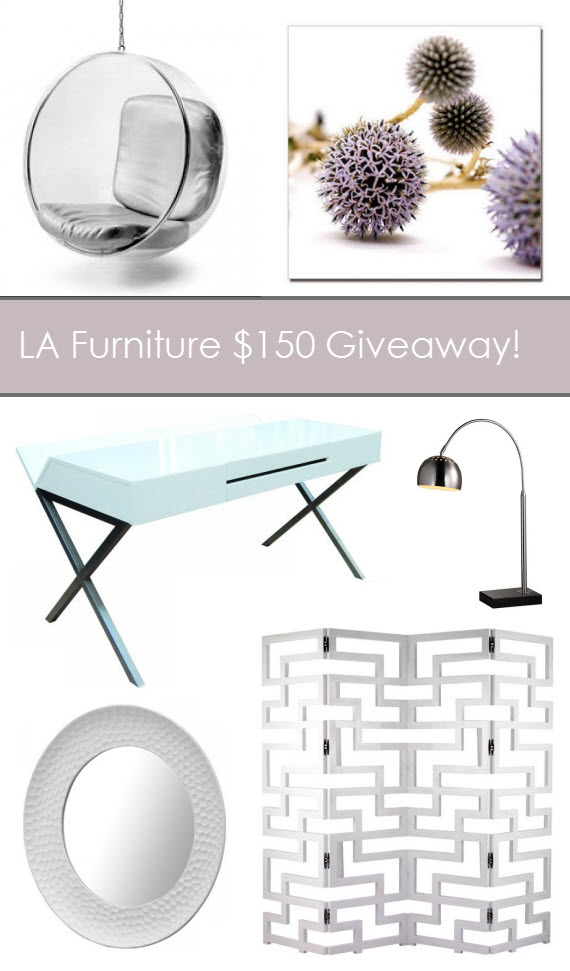 LA Furniture Store $150 Gift Card Giveaway