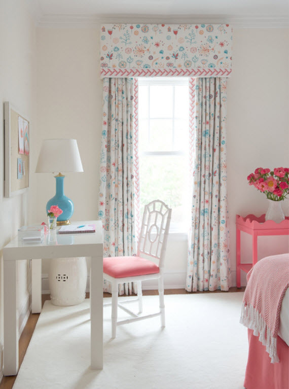 pink and turquoise girl's bedroom - kerry hanson design