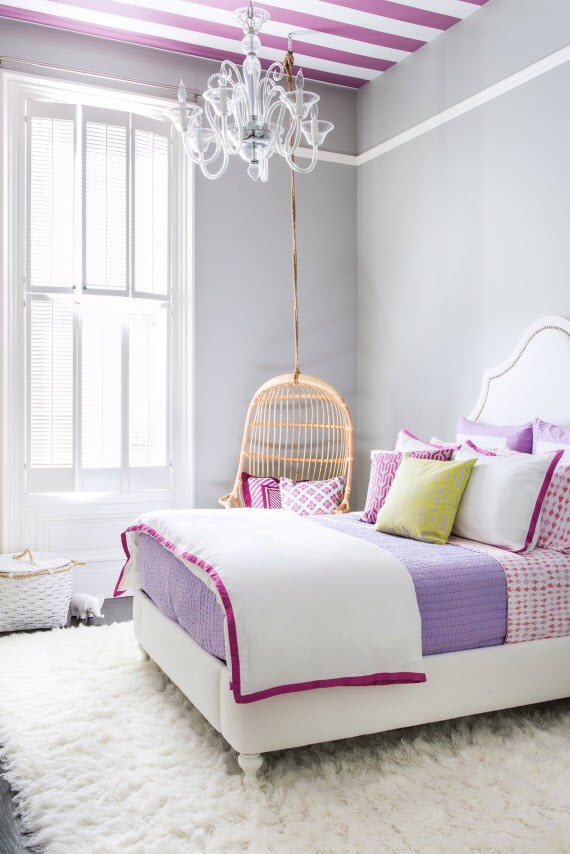 teen girls bedroom room plum and purple