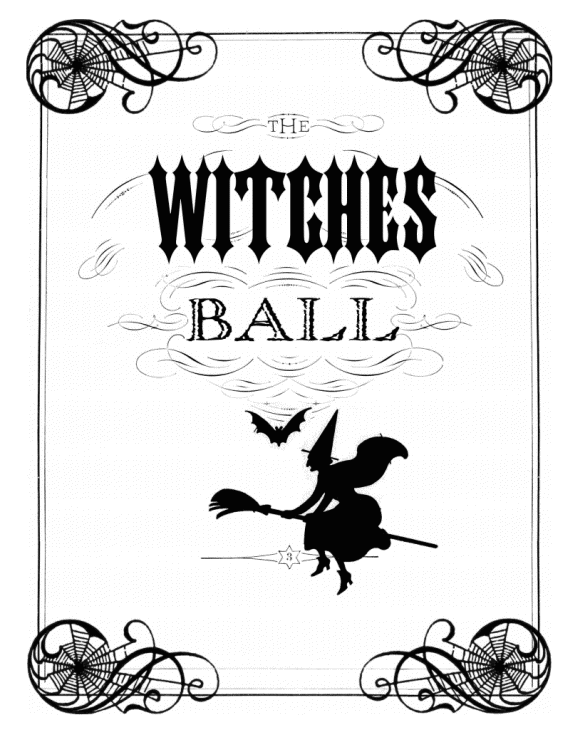 witches ball invite - Halloween