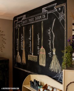 witches broom shop - chalkboard - Halloween ideas