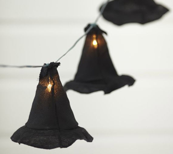 witches hats - string lights #halloween