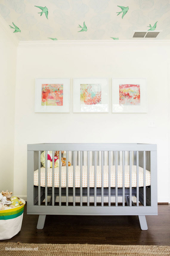 modern + gray crib // nursery rom