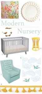 modern, gender neutral nursery design