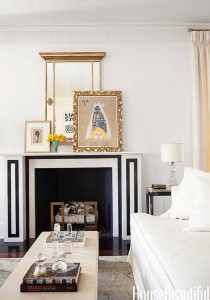 black and white fireplace - Suzanne Kasler