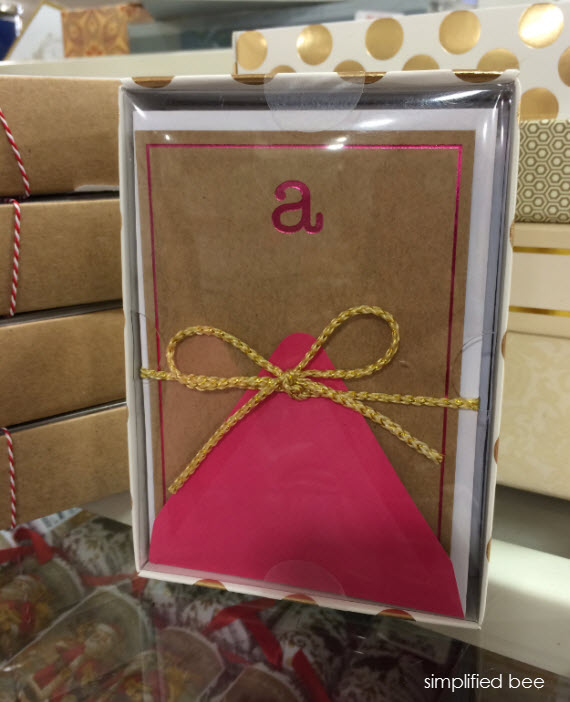 foil initial notecards #thegifter