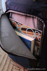 padded front pocket - luggage review - Simplified Bee