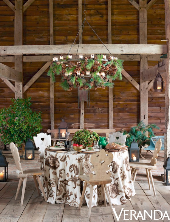 Aerin Lauder // woodland chic tabletop