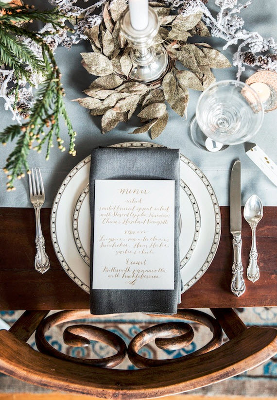 elegant christmas table setting - sacramento street