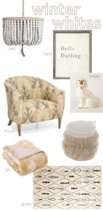 winter whites // home decor in white and neutrals
