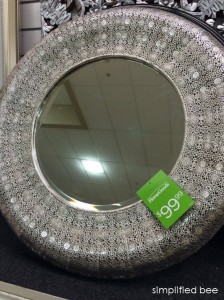 ornate round mirror from India