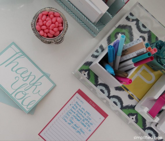 stylish desk organization and accessories - simplified bee + see jane work