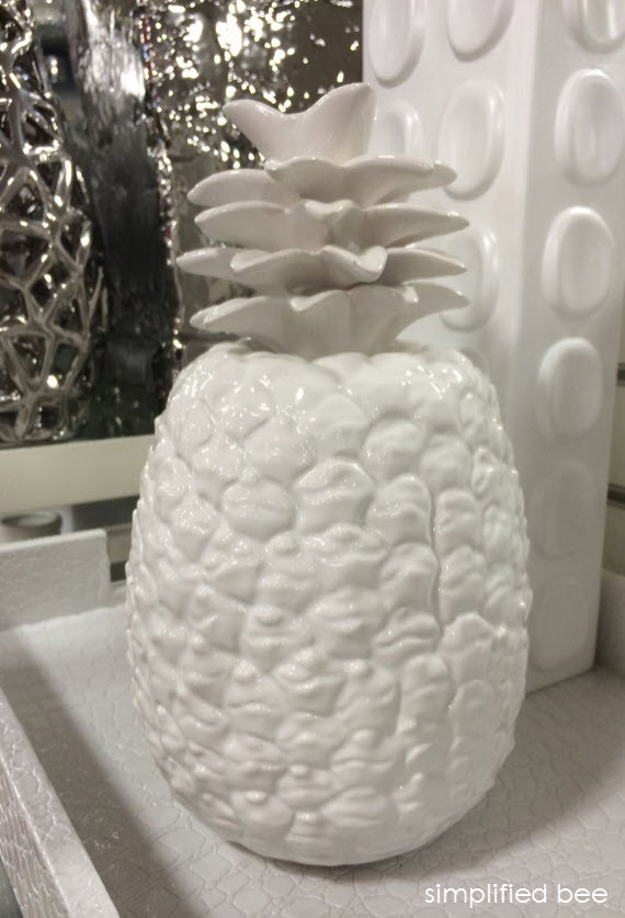 white porcelain pineapple - simplified bee