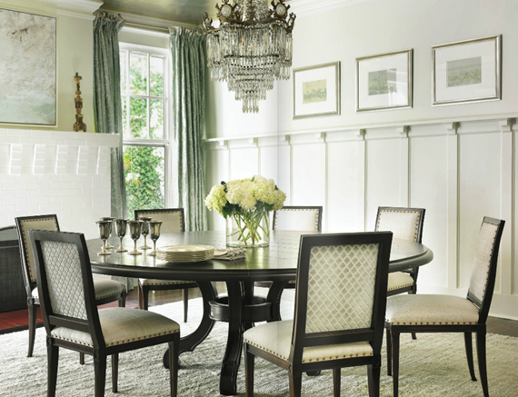 formal dining room with round table - Courtney Giles