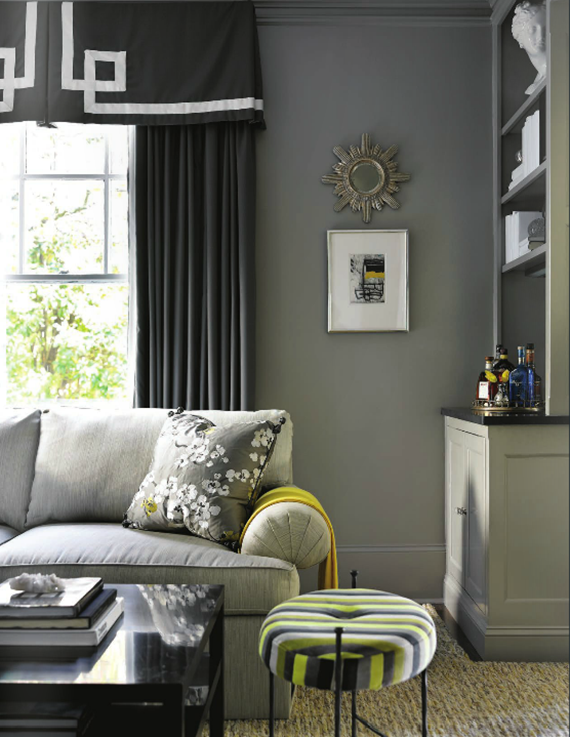 greek key window treatment - atlanta homes