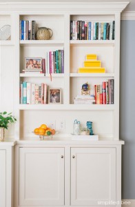 stylish bookshelves // cristin priest of simplified bee
