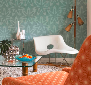 mid-century modern living room