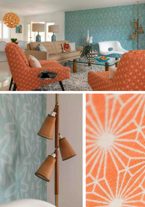 palm spring mid-century living room