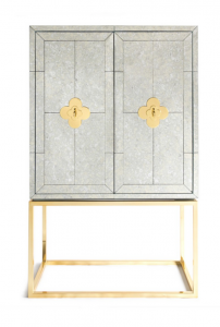 Jonathan Adler Mirrored Delphine Bar Cabinet