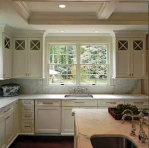 designer kitchen with Wood-Mode cabinetry