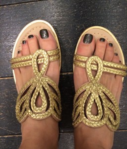 kate spade gold sandals