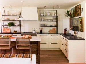 open kitchen shelving - Lauren Liess Design