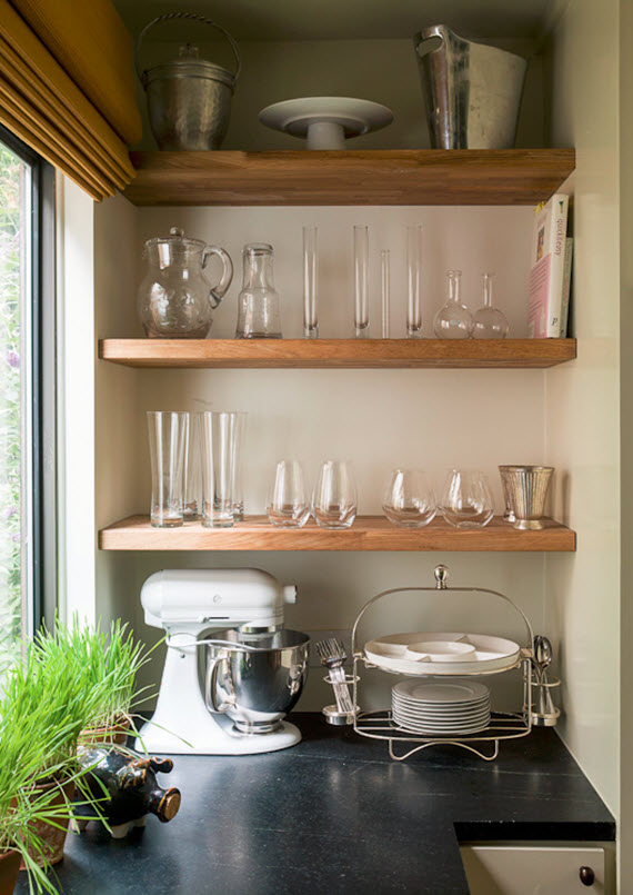 open-shelving kitchen by Lauren Liess Designs