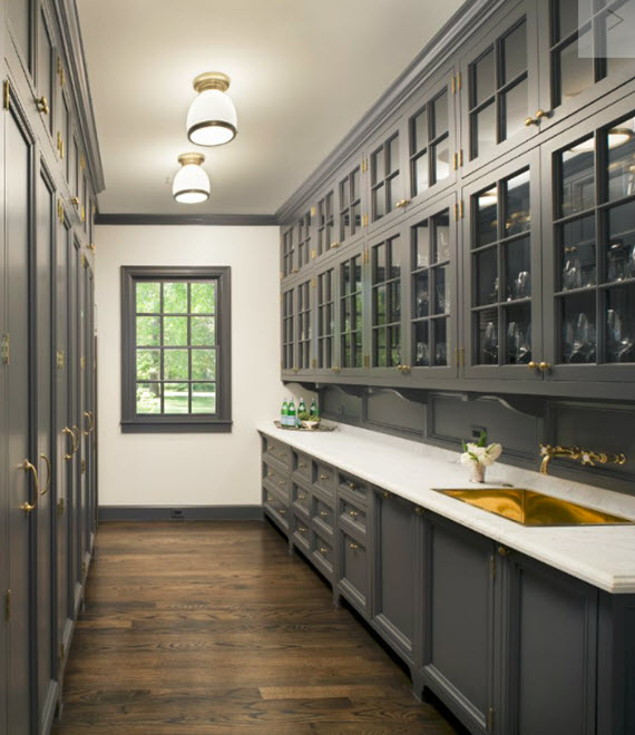 gray butler's pantry #kitchens