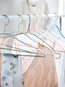 pastel clothing hangers from Ikea