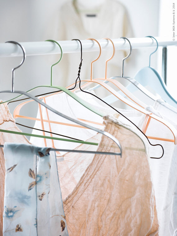 pastel clothing hangers from Ikea