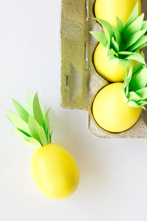 pineapple easter egg craft - diy easter ideas
