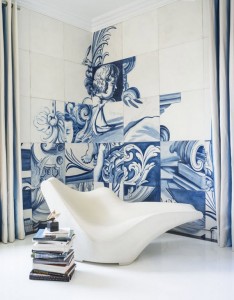 blue and white tiles - Portuguese Azulejos