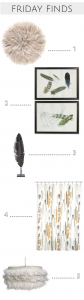 feather pattern decor finds - www.simplifiedbee.com #feathers