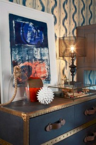 nautical boys bedroom dresser vignette